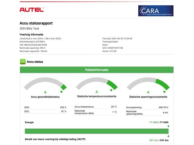 Audi e-tron 50 Quattro S-Line Black 71 kWh / 100% SOH | Pano | Luchtvering | Adaptive