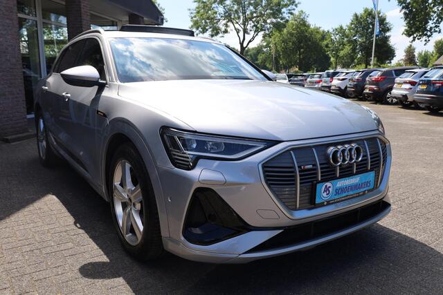 Audi e-tron 55 quattro S Edition 95 kWh PANO B&O TREKHAAK-AFN SPORTSTUUR LUCHTVERING VIRTUAL MEMORY 360-CAM ACC LEER DAB STOELVERW. CARPLAY 2XPDC 20''LMV