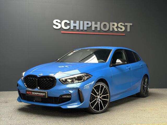 BMW 1-SERIE 118i M-Sport vol Leer 19 inch Bovag garantie Apple Carplay Misano bleu