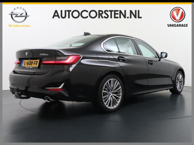 BMW 3-SERIE 330e 293PK Autom.8 Leder+Verwarmd+Elektr. Apple Carplay Android Auto Trekhaak Camera Adap.Cruise DAB+ Led Laserlicht Live cockpit pro Luxury line HiFi System Harman Kardon® PDC Regen- en lichtsensor Business Edition Plus Keyless Rijstrooksensor Audio Medi