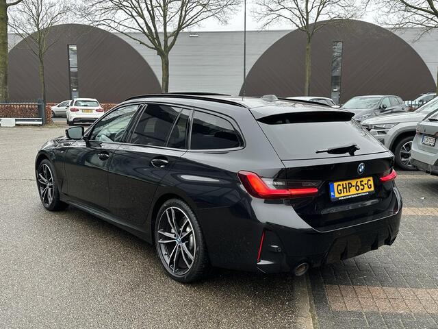 BMW 3-SERIE Touring 320e M-SPORT | FACELIFT| PANO|1.STE EIGENAAR, DEALER OH. | LEER | ELEK. TREKHAAK| FABRIEKSGARANTIE T/M 08 2027| LEER| STOELVERWARMING| 19 INCH! SUPER COMPLEET!