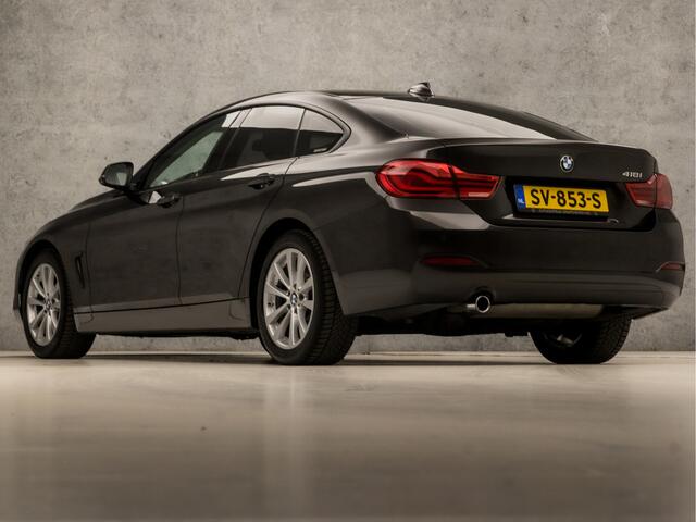 BMW 4-SERIE Gran Coupé 418i High Executive Automaat (GROOT NAVI, CLIMATE, LEDER, STOELVERWARMING, SPORTSTOELEN, GETINT GLAS, PARKEERSENSOREN, CRUISE, NIEUWE APK, NIEUWSTAAT)