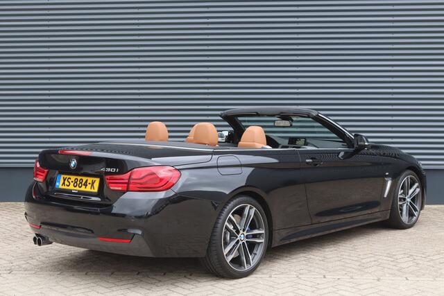 BMW 4-SERIE Cabrio 430i M-Sport High Executive LED/Camera/Head-up/HK/CarPlay/Dakota Leder/Elek. stoel+mem/Carbon/19"