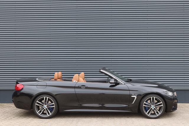 BMW 4-SERIE Cabrio 430i M-Sport High Executive LED/Camera/Head-up/HK/CarPlay/Dakota Leder/Elek. stoel+mem/Carbon/19"
