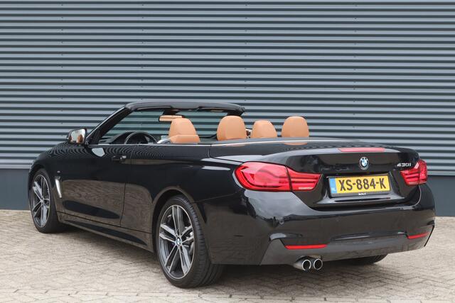 BMW 4-SERIE Cabrio 430i M-Sport High Executive LED/Camera/Head-up/HK/CarPlay/Dakota Leder/Elek. stoel+mem/Carbon/19"