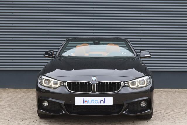 BMW 4-SERIE Cabrio 430i M-Sport High Executive LED/Camera/Head-up/HK/CarPlay/Dakota Leder/Elek. stoel+mem/Carbon/19"