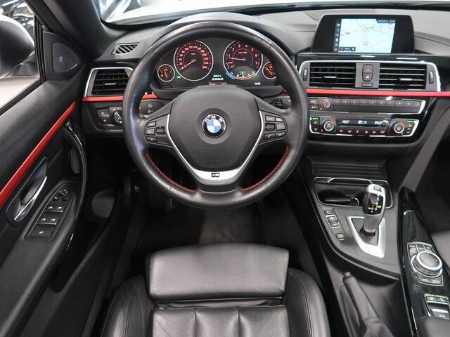 BMW 4-SERIE Cabrio 420i Sportline Leer Nekverwarming Sportstoelen Zeer nette auto Boekjes aanwezig Harman/Kardon PDC Lage kilometerstand Stuurwiel verwarmd Airco-ecc Cruise control LED Bluetooth Sportline