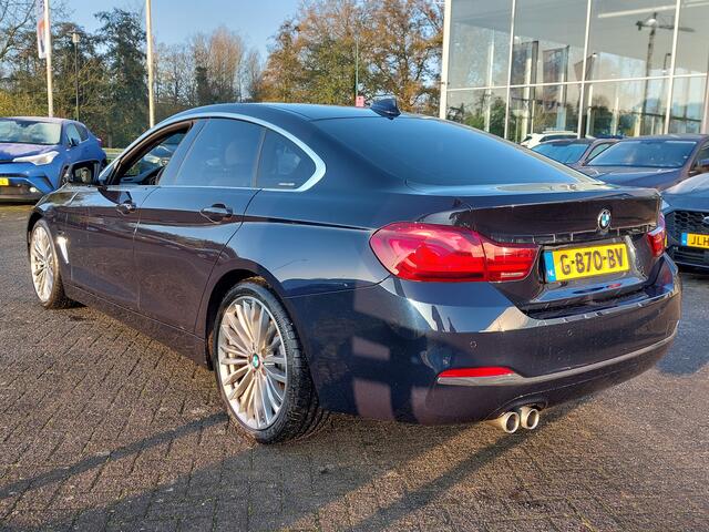 BMW 4-SERIE Gran Coupé 420i 184pk Automaat High Executive Luxury | Origineel NL | Navi | Clima | Cruise | Led Koplampen | Leder+Verwarmd | Licht+Regensensor | Mistlampen | Privacy Glass | 18''lm | Trekhaak