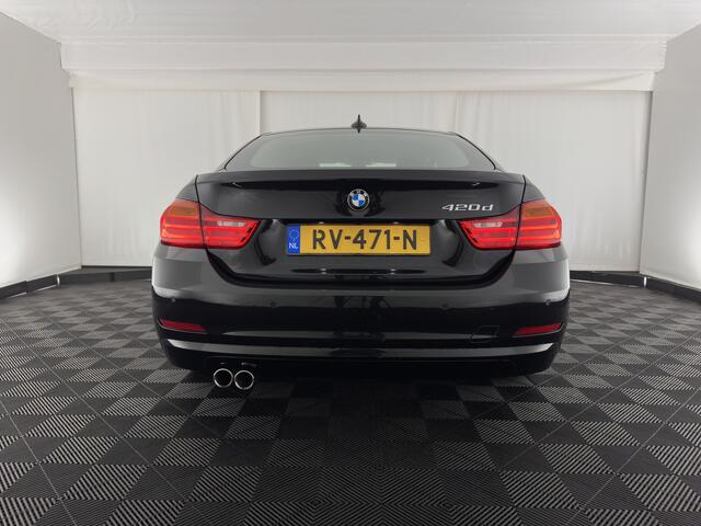 BMW 4-SERIE Gran Coupé 420d Centennial High Executive (INCL-BTW) Aut. *NAVI-FULLMAP | FULL-LEATHER | HEATED- COMFORTSEATS | ECC | BI-XENON | KEYLESS | MEMORY-PACK | PDC | 18'' ALU*