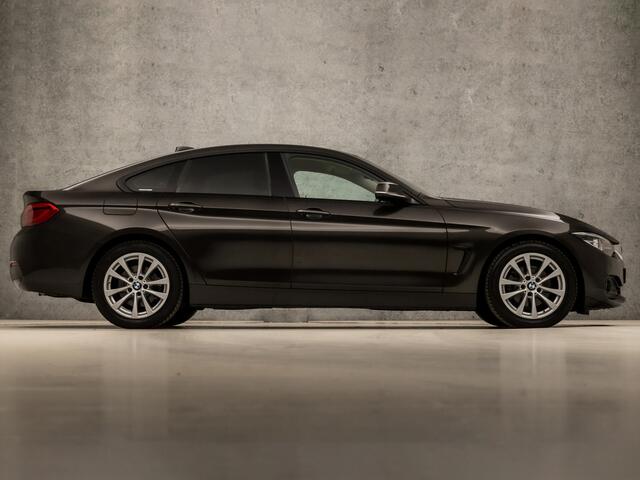 BMW 4-SERIE Gran Coupé 418i High Executive Sport Automaat (GROOT NAVI, CLIMATE, LEDER, SFEERVERLICHTING, STOELVERWARMING, SPORTSTOELEN, GETINT GLAS, PARKEERSENSOREN, CRUISE, NIEUWE APK, NIEUWSTAAT)