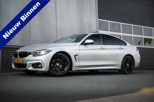 BMW 4-SERIE Gran Coupé 430i 252 pk High Executive M-Sportpakket / Frozen-Grey/ Led-Koplamp/ Schuif-Dak/ Head-Up/ Harman&Kardon/ Stoelverw./ Groot-Navi 19''LMV
