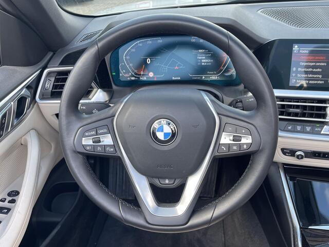 BMW 4-SERIE Cabrio 420i High Executive 17"/Leder + memory/Stuur + stoelverwarming/Nekverwarming/Keyless/Camera/Apple Carplay & Android Auto