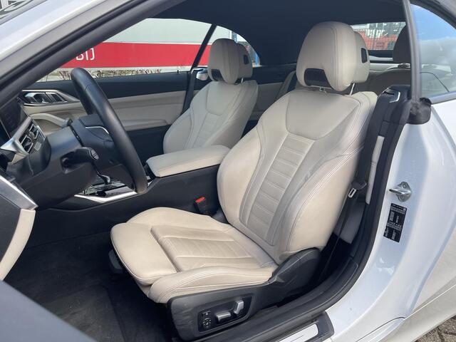 BMW 4-SERIE Cabrio 420i High Executive 17"/Leder + memory/Stuur + stoelverwarming/Nekverwarming/Keyless/Camera/Apple Carplay & Android Auto