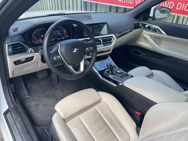 BMW 4-SERIE Cabrio 420i High Executive 17"/Leder + memory/Stuur + stoelverwarming/Nekverwarming/Keyless/Camera/Apple Carplay & Android Auto