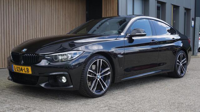 BMW 4-SERIE Gran Coupé 418i 136PK M-Sport Shadow Line Schuif/kanteldak HUD H&K 360-View Trekhaak Leder 19inch LM *NL auto* 1e Eigenaar 37312km!