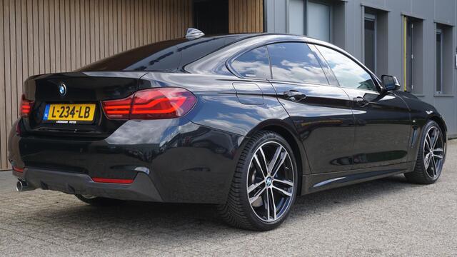BMW 4-SERIE Gran Coupé 418i 136PK M-Sport Shadow Line Schuif/kanteldak HUD H&K 360-View Trekhaak Leder 19inch LM *NL auto* 1e Eigenaar 37312km!