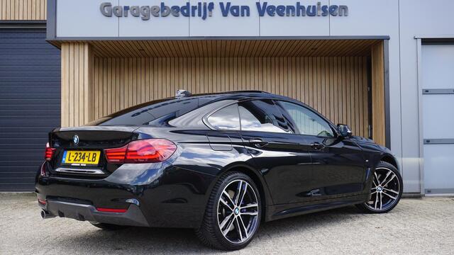 BMW 4-SERIE Gran Coupé 418i 136PK M-Sport Shadow Line Schuif/kanteldak HUD H&K 360-View Trekhaak Leder 19inch LM *NL auto* 1e Eigenaar 37312km!