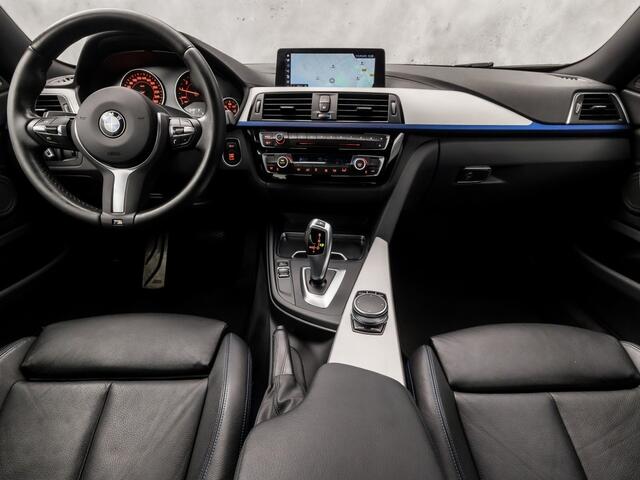 BMW 4-SERIE Gran Coupé 418 M Sport Automaat (SCHUIFDAK, M PAKKET, GROOT NAVI, HARMAN/KARDON, STOELVERWARMING, GETINT GLAS, SPORTSTOELEN, PARKEERSENSOREN, NIEUWE APK, NIEUWSTAAT)