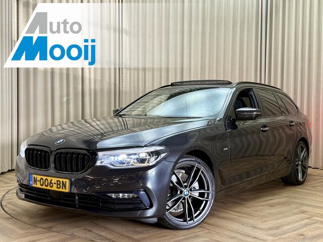 BMW 5-SERIE Touring 520i *Panodak* Sportline / Head-Up / Keyless / Adapt. Cruise / Elek. Trekhaak / Stuur-/Stoelverw. / 360 Camera / Navigatie / 18'' LMV
