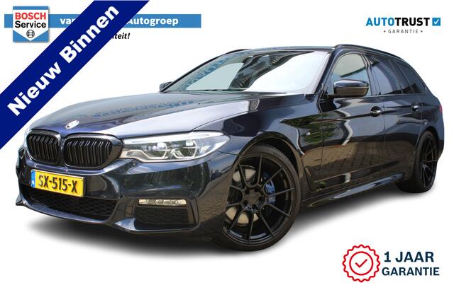 BMW 5-SERIE Touring 530i High Executive M-sport | Incl. 12 maanden garantie | Panoramadak | Dodehoek detectie | Geheugenstoelen | Parkeercamera | Standkachel | Head-up display | Elektrisch uitklapbare trekhaak | Stoelverwarming | Draadloze telefoonlader | Luxe leder