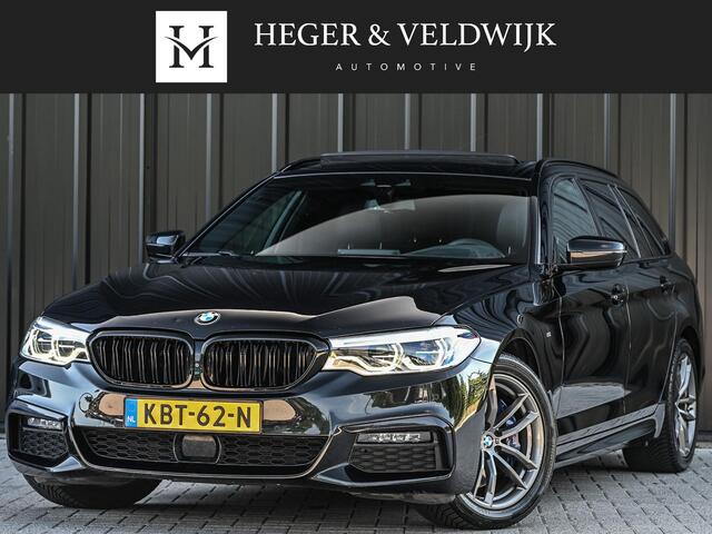 BMW 5-SERIE Touring 530i xDrive High Executive | M-Pakket | Panoramadak | Harman/Kardon | HUD | Active Cruise | 360 Camera | Stuur Verwarming | Ambiance Interieur | Stoelverwarming | Elektr. Verst. Stoel |