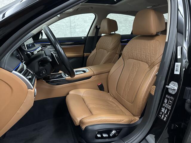 BMW 7-SERIE 730d xDrive | Schuifdak | Massage | 360 Camera | Soft-Close | ACC | Laser-LED | Indiv. Leder | Luchtvering | Achterasbesturing | Comfortstoelen | Stoelventilatie | Head-Up | 4-Zone Clima | Keyless-Entry | Driving Assist Pro. | Sfeerverlichting |