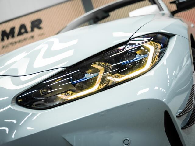 BMW M4 4-serie Cabrio xDrive Competition | Carbon Performance Pack | Yellow DRL'S | Brooklyn Grau | Stuurverwarming en nek verwarming |