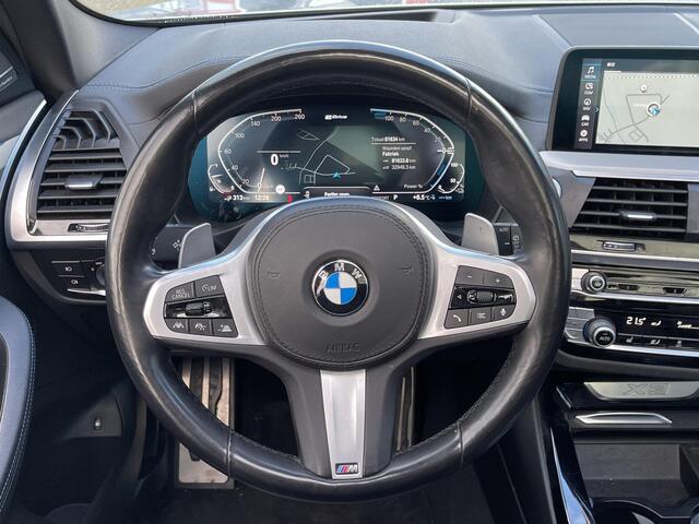 BMW X3 xDrive30e High Executive M Sport 19''/M-zetels/Panoramadak/Trekhaak/Leder + memory/360 camera/Harman Kardon/Keyless/Dodehoek/Adaptieve Cruise/Head-up/Stoelverwarming v+a
