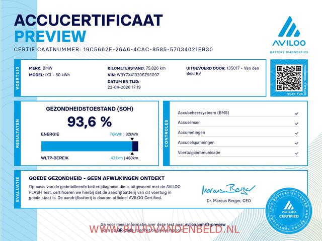 BMW X3 iX3 High-Exe 80 kWh 94%SOH/ACC/HEADUP/PANODAK/SPORTLEER/