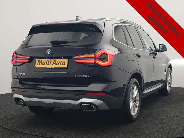 BMW X3 xDrive30e High Executive FACELIFT PHEV 293pk Dealer O.H. | Trekhaak Af Fabriek | Panodak | Camera | Lederen Sportstoelen Verwarmd | Apple Carplay | Park Assist | Navigatie | DAB | 18''L.M. | Plug In Hybrid |