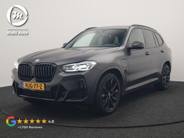 BMW X3 xDrive30e M Sport PHEV 293pk FROZEN DEEP GREY METALLIC | Head Up | Laser LED | Camera | Lederen Sportstoelen Verwarmd | Hifi Audio | Sfeerverlichting | Keyless | Blis | Apple Carplay | Navigatie | DAB | Cruise Control | 20"L.M | Plug In Hybrid |