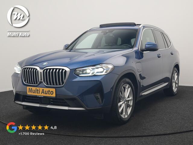 BMW X3 xDrive30e High Executive PHEV 293pk Dealer O.H | Trekhaak Af Fabriek | Panodak | Head Up | Adaptive Cruise | Camera | Laser LED | Hifi Audio | Lederen Sportstoelen Memory & Ventilatie | Keyless | Apple Carplay | Stoelverwarming | Navigatie | Virtual | DAB