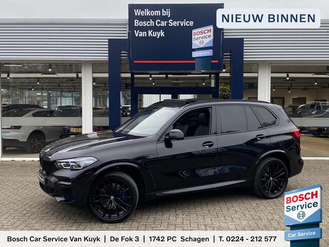 BMW X5 xDrive45e High Executive / Automaat / NL-Auto / 1e-Eigenaar / Dealer-Onderhouden / M-Pakket / Shadow-Line / Vol-Leder / Head-Up Display / Laser-LED lichten / Luchtvering / Open-Panodak / Adaptieve Cruise-Control met Stop&Go en Stuurhulp / Stuurverwarming 