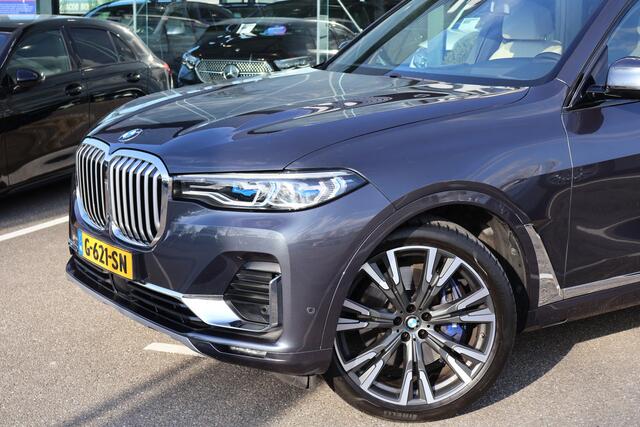 BMW X7 xDrive40i 6p. l 340 PK l Panodak Skylounge l LASER l Head-up l 3500 Ahw gewicht l Memory l B & W l 360 Camera l Stuurverw. l Stoelverwarming l Distronic l