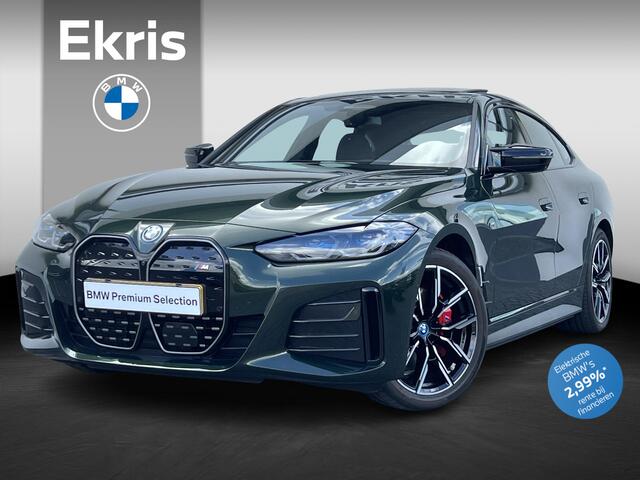 BMW i4 M50 High Executive 84 kWh Sport Pro | High Executive | Glazen schuif-/kanteldak | Stuur- en stoelverwarming | Trekhaak | Comfort Access | Laserlight | Harman Kardon | Head-Up