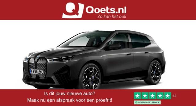 BMW iX xDrive50 High Executive 112 kWh Sportpakket - Trekhaak - Panoramadak - Multifunctionele stoelen - Stoelventilatie - BMW Laserlight - Driving/Parking Assistant Professional - Harman Kardon -