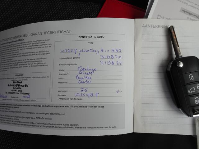 Citroen BERLINGO 1.5 BlueHDI Control airco schuifdeur LET OP MOTOR LOOPT NIET 100%