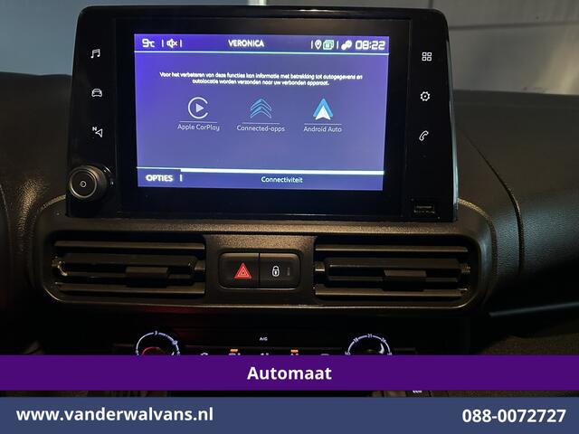 Citroen BERLINGO 1.5 BlueHDI 131pk Automaat L1H1 Euro6 Airco | 3-Zits | Navigatie | Apple Carplay Android Auto, Cruisecontrol, Parkeersensoren, Bijrijdersbank