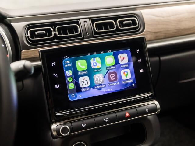 Citroen C3 1.2 PureTech Shine Automaat (APPLE CARPLAY, GROOT NAVI, CAMERA, KEYLESS, LEDER, SPORTSTOELEN, GETINT GLAS, CRUISE, NIEUWE APK, NIEUWSTAAT)