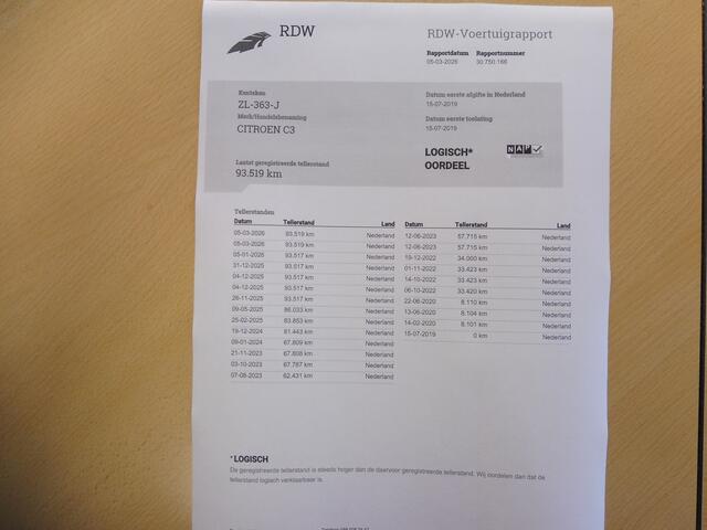 Citroen C3 1.2 PureTech S&S Feel Edition LED | PDC | Cruise | ApplCarplay | 1e eigenaar | NL auto