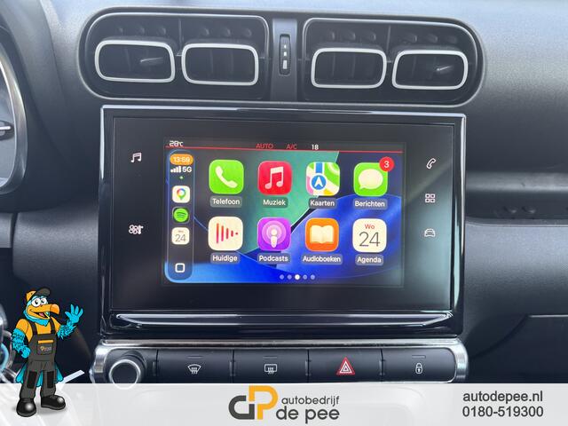 Citroen C3 Aircross 1.2 PureTech Feel GARANTIE/INCL.BTW/CLIMA/CARPLAY/CRUISE/LICHTMETAAL/INKLAPB.SPIEGELS rijklaarprijs!