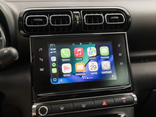 Citroen C3 Aircross 1.2 PureTech S&S Shine Automaat (PANORAMADAK, APPLE CARPLAY, GROOT NAVI, 360 CAMERA, LEDER, SPORTSTOELEN, GETINT GLAS, TREKHAAK, CRUISE, NIEUWSTAAT)