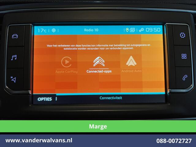 Citroen JUMPY 2.0 BlueHDI **MARGE, GEEN BTW** 123pk L3H1 Dubbele cabine Euro6 Airco | 6-Zits | 2x Zijdeur | Naviatie 2500kg trekhaak, Apple Carplay, Android Auto, Cruiscontrol, Parkeersensoren