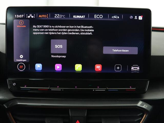 Cupra Leon 1.4 e-Hybrid | Stoelverwarming | Camera | Carplay | Sfeerverlichting | Navigatie | Full LED | Sportstoelen | Half leder | PHEV | Plug In