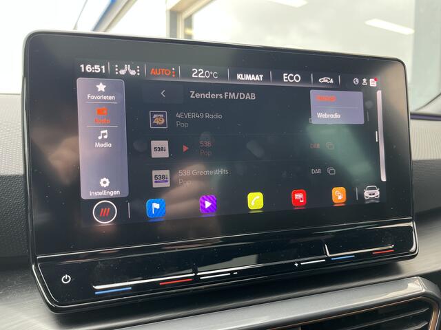 Cupra Leon 1.4 e-Hybrid VZ Performance / AUTOMAAT/ 245PK/ PANO/ STUUR+STOELVERWARM./ DODEHOEK/ ACC/ PARK.SENSOR.V+A/ CAMERA/ / FULL LINK/ KEYLESS/ NAVI/ CLIMA/ DAB/ LED/ 18'' LMV