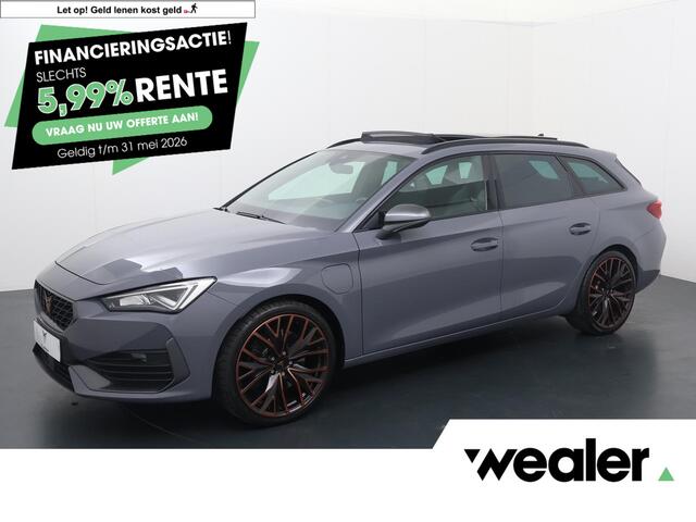 Cupra Leon Sportstourer 1.4 e-Hybrid VZ Performance | 245 PK | SoH 91% | Panoramadak | Dodehoek detectie | Virtual pedal achterklep | Adaptive cruise control |