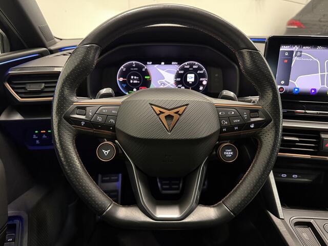 Cupra Leon Sportstourer 1.4 e-Hybrid VZ Copper Edit. PANO/19"/KUIPSTOELEN/CAMERA/STUURKNOPPEN/SFEER/ACC/KEYLESS/DRIVE-PROFILE/CARPLAY/STOEL+STUURVERW/ELECTR.A.KLEP/GRAPHENGRAU/VOLLEDIG CUPRA DEALER HISTORIE INCL OH BEURT