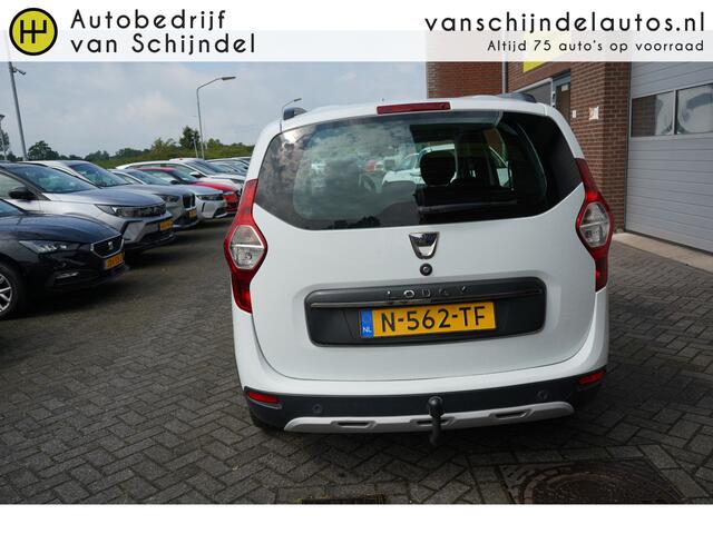 Dacia LODGY 1.3 TCE 131PK STEPWAY 5 PERSOONS ORIGINEEL NEDERLANDS TREKHAAK NAVI ANDROID/APPLECARPLAY AIRCO CRUISECONTROL PARKEERSENSOREN BLUETOOTH ELECTR.RAMEN-SPIEGELS