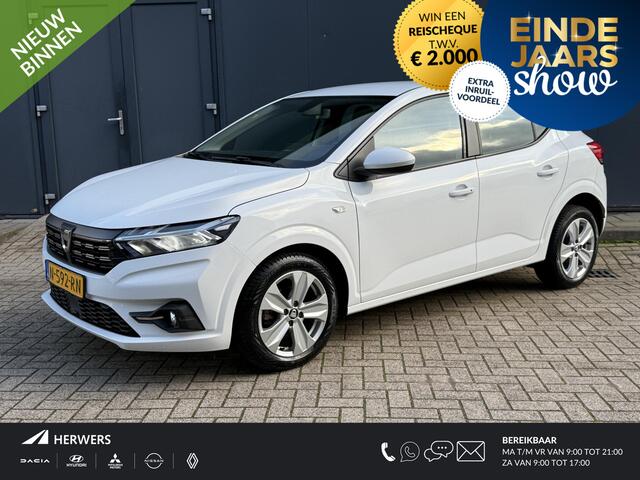 Dacia SANDERO 1.0 TCe 90 Comfort / Automaat / Trekhaak / Airco / Android&Apple Carplay / DAB / Sensoren achter / Bluetooth / Dealer onderhouden / Km stand NAP