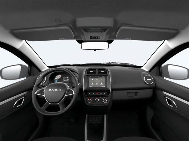 Dacia Spring Expression | Achteruitrijcamera | LED-dagrijverlichting | Navigatie met 7" touchscreen DAB+ Radio/ MP-3, Bluetooth®1, stuurwielbediening, USB- en 3,5 mm jack aansluiting. Met ondersteuning Apple CarPlayTM en Android AutoTM. Navigatiekaart West Europa